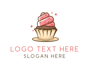 Sweet Cupcake Dessert Logo