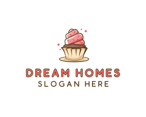 Sweet Cupcake Dessert Logo