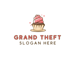 Sweet Cupcake Dessert Logo