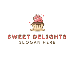 Dessert - Sweet Cupcake Dessert logo design