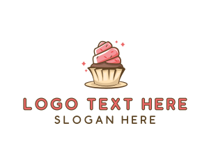 Food - Sweet Cupcake Dessert logo design