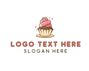 Sweet Cupcake Dessert Logo