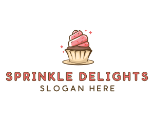 Sweet Cupcake Dessert logo design