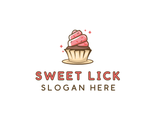 Sweet Cupcake Dessert logo design