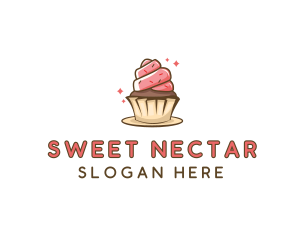 Sweet Cupcake Dessert logo design