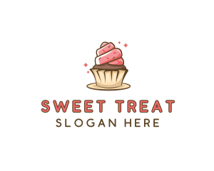 Sweet Cupcake Dessert logo design