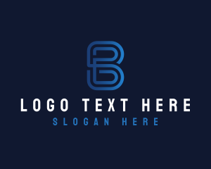 Media Tech Agency Letter B logo design