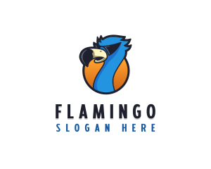 Sunglasses Flamingo Bird logo design
