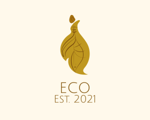 Couture - Brown Leaf Earring logo design