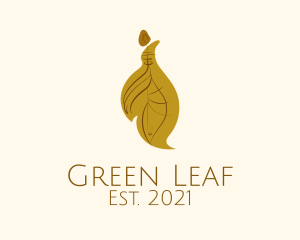 Brown Leaf Earring  logo design