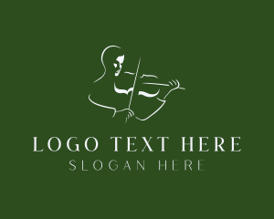 Violin Music Instrumentalist Logo