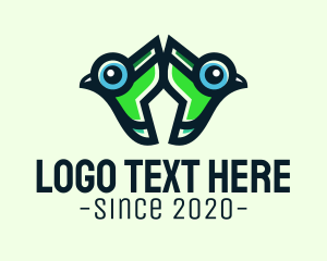 Gecko - Couple Chameleon Head logo design
