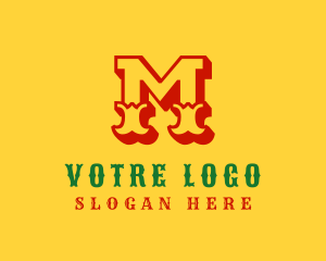 Mexican Cowboy Letter M Logo