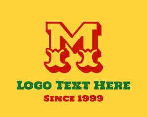Saloon - Mexican Letter M logo design