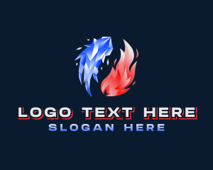 Industrial - Fire Ice Contractor logo design