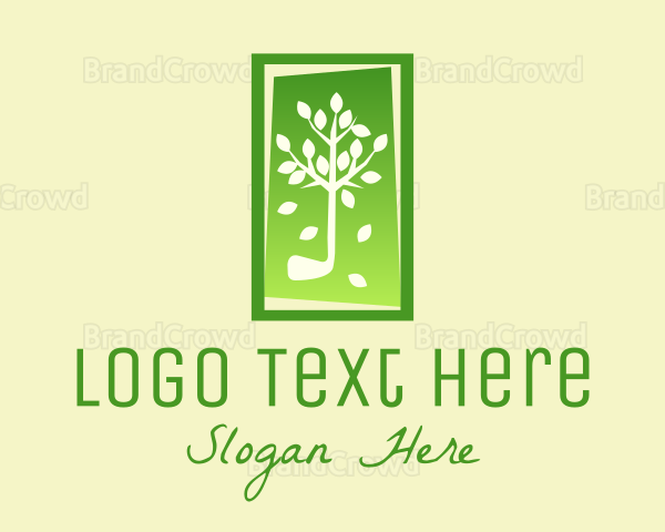 Tree Leaf Frame Logo