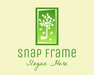 Tree Leaf Frame  logo design