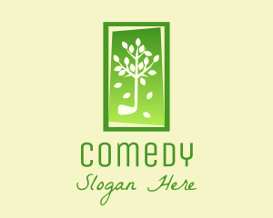 Botanist - Tree Leaf Frame logo design