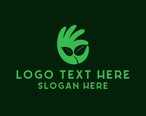 Ecology - Hand Okay Plant logo design