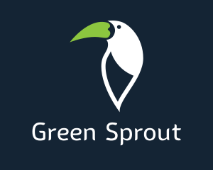 Green Bird Beak logo design