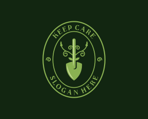 Shovel Plant Farm logo design