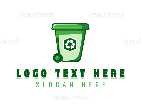 Garbage Bin Trash Recycle Logo