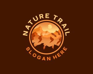 Trail - Mountain Desert Canyon Trail logo design