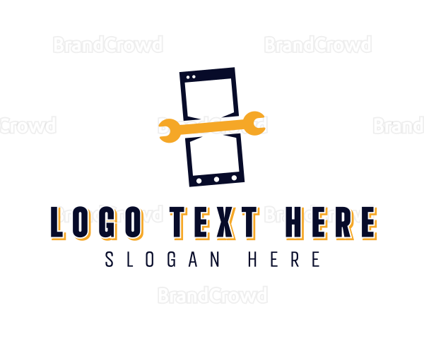 Cell Phone Wrench Repair Logo