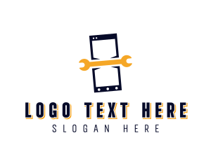 Mobile Phone - Cell Phone Wrench Repair logo design