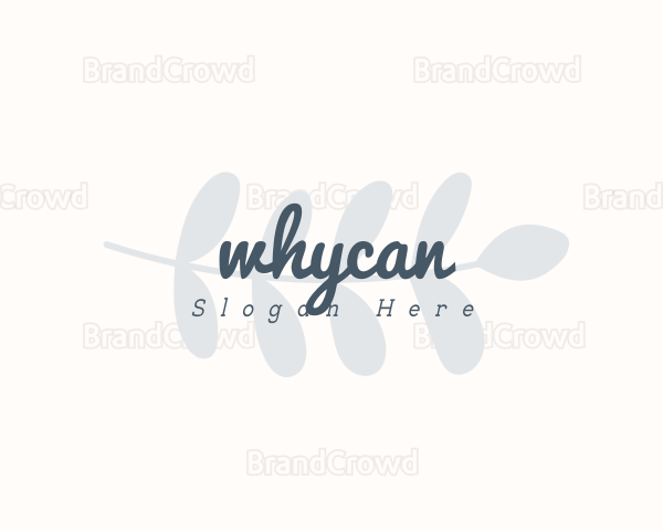 Floral Script Brand Logo