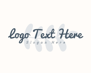 Vlog - Floral Script Brand logo design