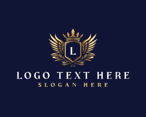 Financial - Luxury Crown Shield logo design