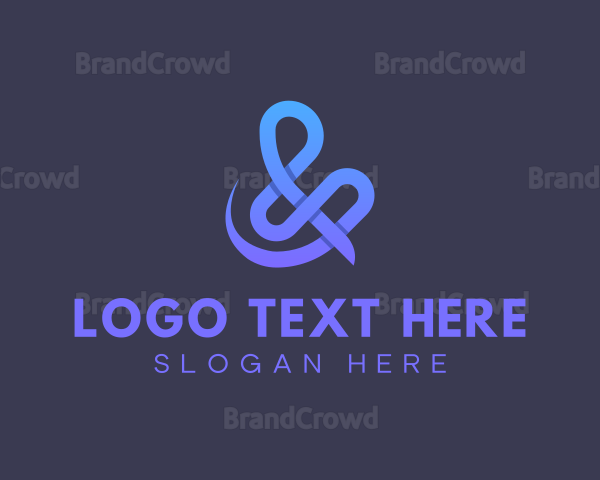 Gradient Knot Ampersand Logo