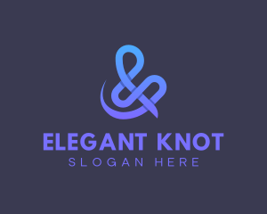 Gradient Knot Ampersand logo design