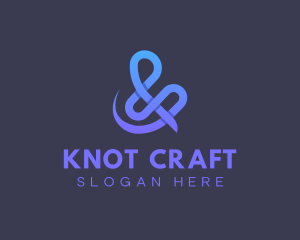 Gradient Knot Ampersand logo design