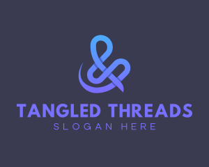 Gradient Knot Ampersand logo design