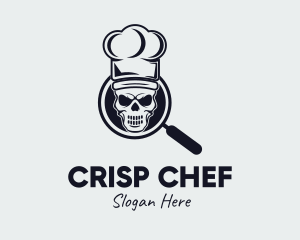 Skeleton Chef Magnifier logo design