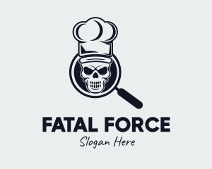 Deadly - Skeleton Chef Magnifier logo design