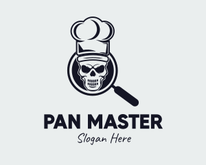 Skeleton Chef Magnifier logo design