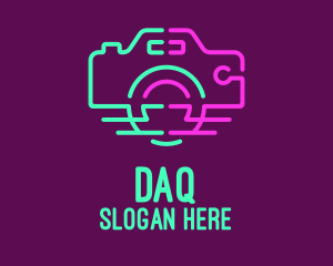 Vlog - Neon Camera Studio logo design