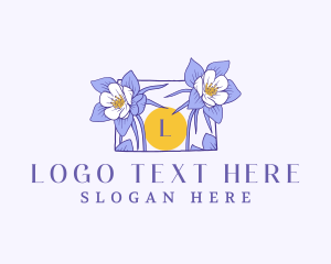 Botanical - Colorado Columbine Flower logo design