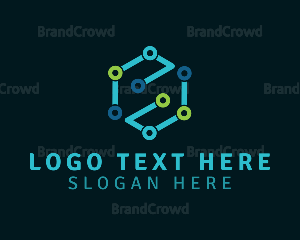 Digital Technology Letter S Logo