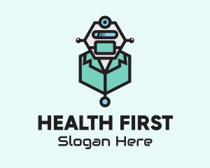 Medical - AI Robot Medical Doctor logo design