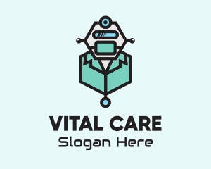 Medical - AI Robot Medical Doctor logo design