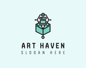 AI Robot Medical Doctor logo design