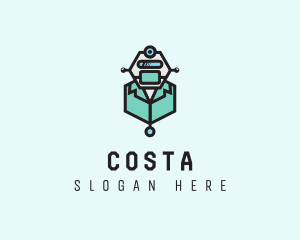 AI Robot Medical Doctor logo design