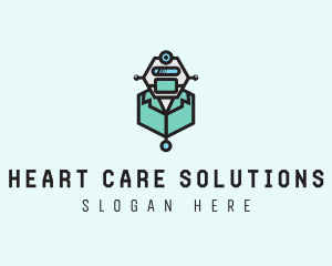 AI Robot Medical Doctor logo design