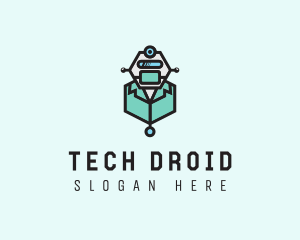 Droid - AI Robot Medical Doctor logo design