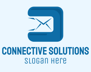 Communicate - Blue Express Mail App logo design