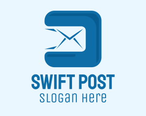 Post - Blue Express Mail App logo design
